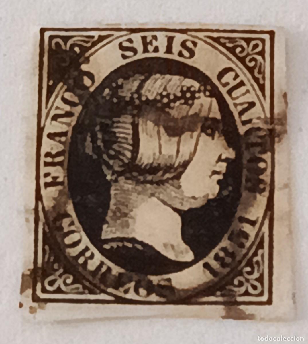 Sellos: Sello Espa&ntilde;a 1851, Isabel II, edifil 6
