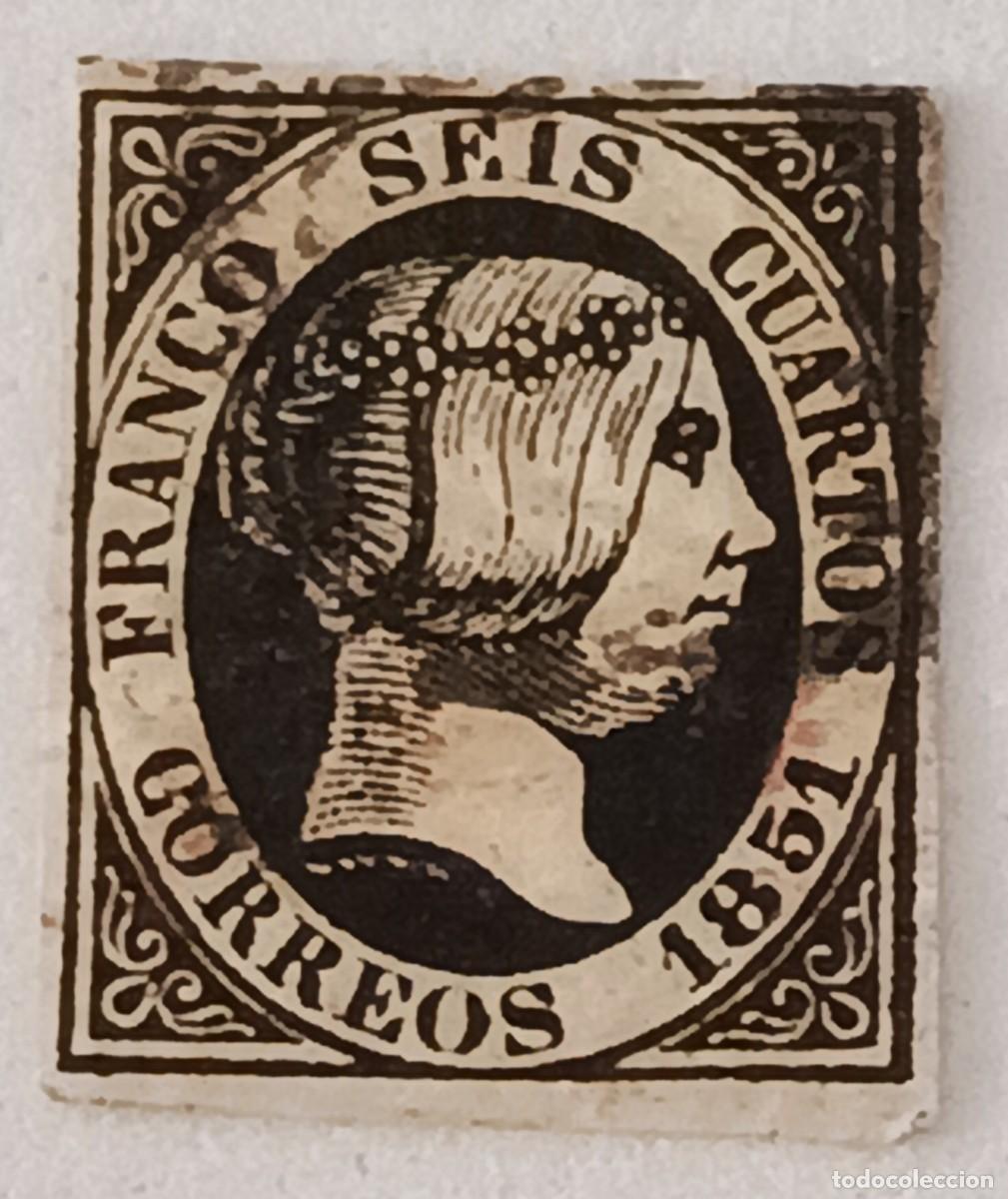 Sellos: Sello Espa&ntilde;a 1851, Isabel II, edifil 6