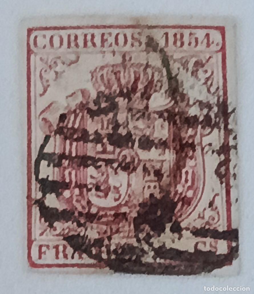 Sellos: Sello Espa&ntilde;a 1854, Isabel II, Edifil 32A, Escudo de Espa&ntilde;a