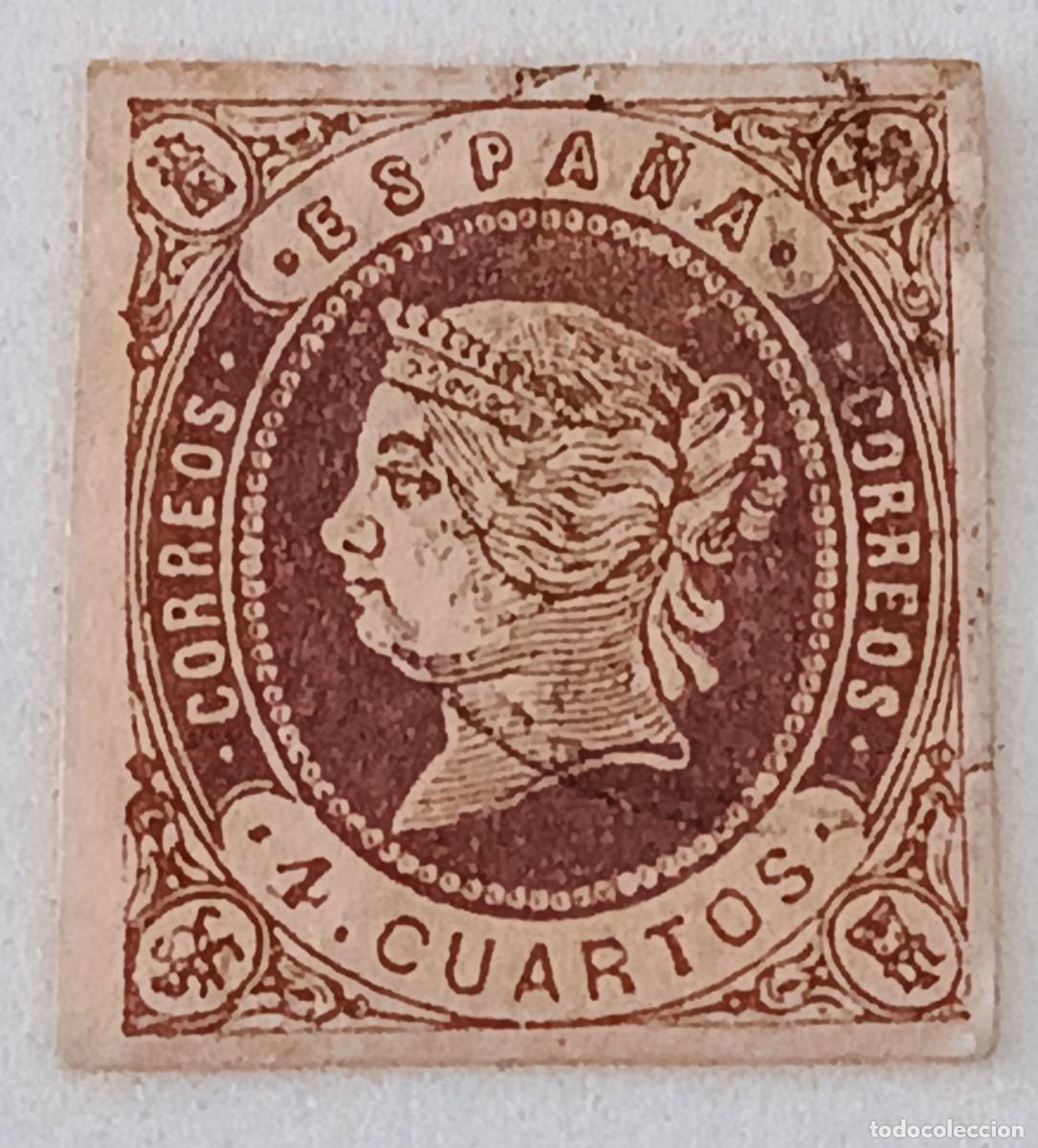 Sellos: Sello Espa&ntilde;a 1862, edifil 58, Isabel II