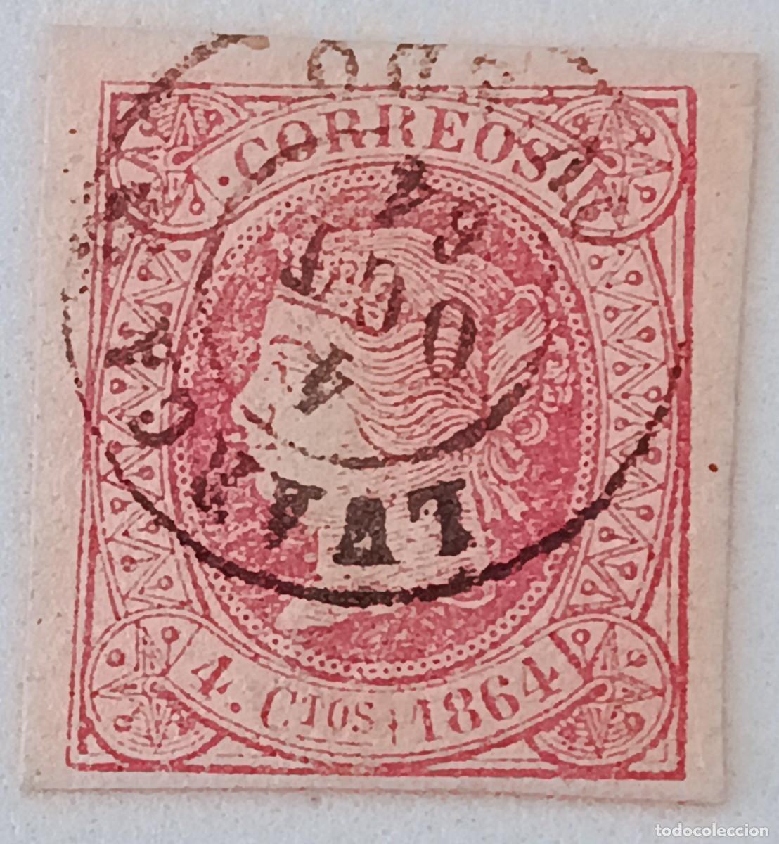 Sellos: Sello Espa&ntilde;a 1864, edifil 64, Isabel II