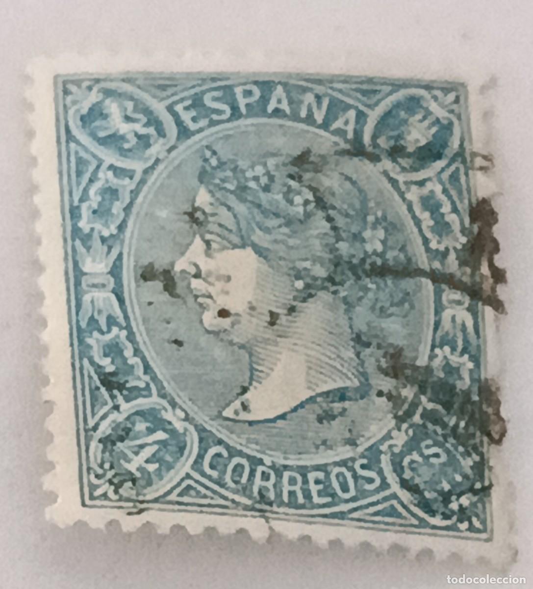 Sellos: Sello Espa&ntilde;a 1865, edifil 75, Isabel II