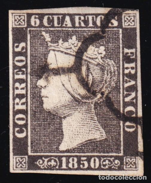 Sellos: ESPA&Ntilde;A - ISABEL II - N&ordm; 1 - A&Ntilde;O 1850