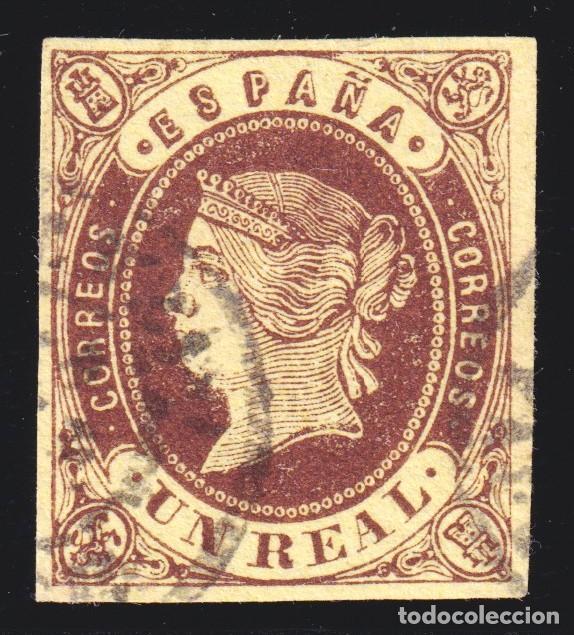 Sellos: ESPA&Ntilde;A - ISABEL II - N&ordm; 61 - A&Ntilde;O 1862