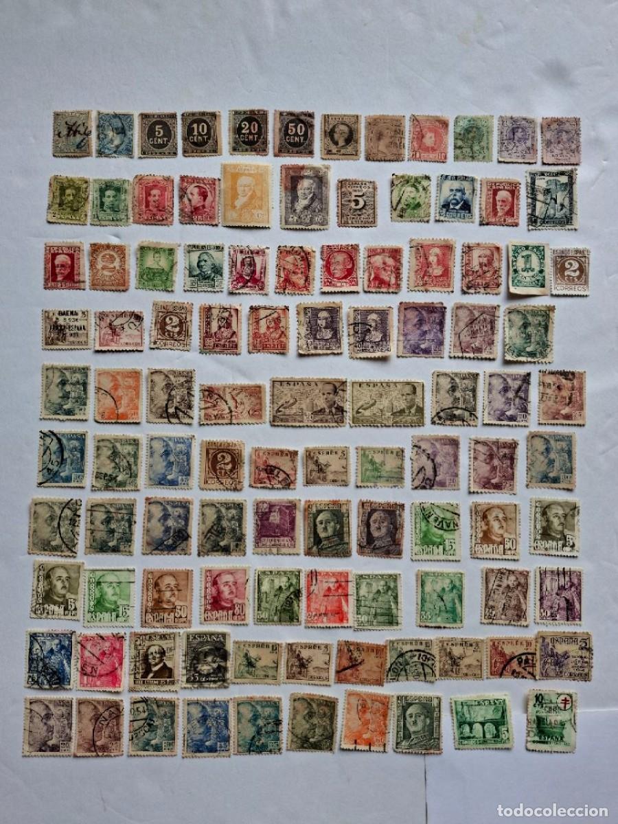 Sellos: Lote 104 Sellos usados matasellados ESPA&Ntilde;A 1868-1949 Ver im&aacute;genes