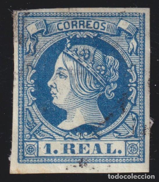 Sellos: ESPA&Ntilde;A - ISABEL II - &ordm; 55 - A&Ntilde;O 1860 - Foto 1