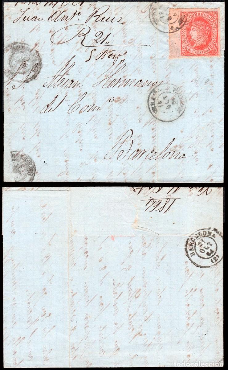 Sellos: Almer&iacute;a - Edi o 64 (Borde hoja) - Carta Mat Fech. Tp. II &rdquo;Vera&rdquo;