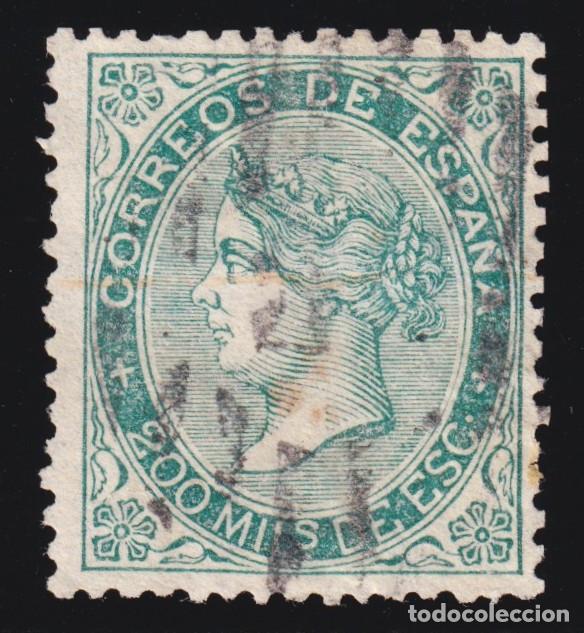 Sellos: ESPA&Ntilde;A - ISABEL II N&ordm; 100 - A&Ntilde;O 1868