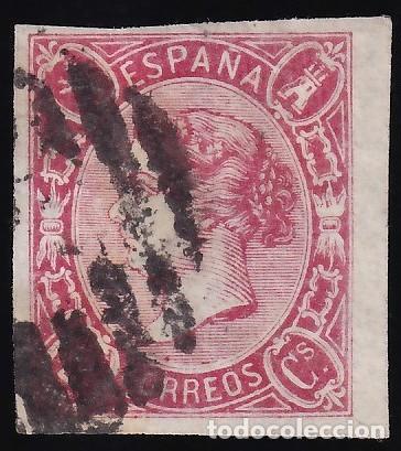 Sellos: ESPA&Ntilde;A, 1865 EDIFIL N&ordm; 69, 2 cu. rosa