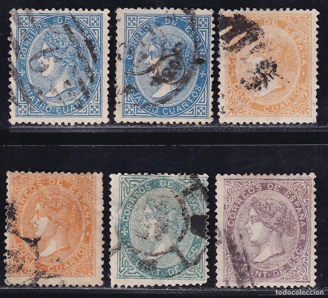 Sellos: ESPA&Ntilde;A, 1867 EDIFIL N&ordm; 88, 89, 89A, 91, 92,