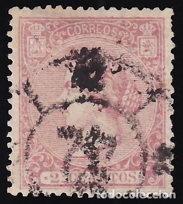 Sellos: ESPA&Ntilde;A, 1866 EDIFIL N&ordm; 80, 2 cu. rosa.
