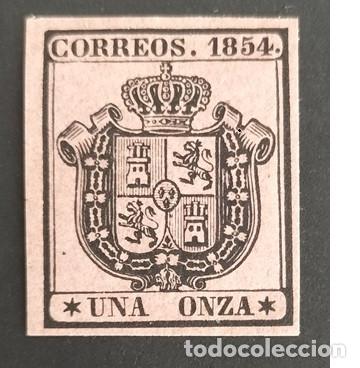 Sellos: Edifil 29 AUTENTICO MH Escudo Espa&ntilde;a 1854