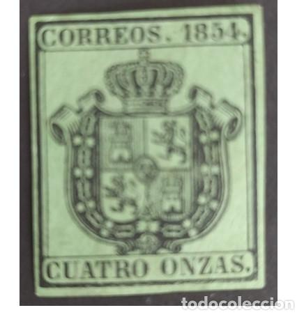 Sellos: Edifil 30 AUTENTICO MH Escudo Espa&ntilde;a 1854