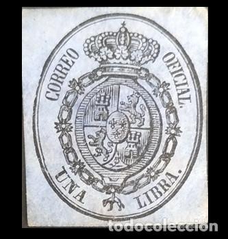 Sellos: Edifil 38 MH nuevo AUTENTICO Escudo Espa&ntilde;a 1855