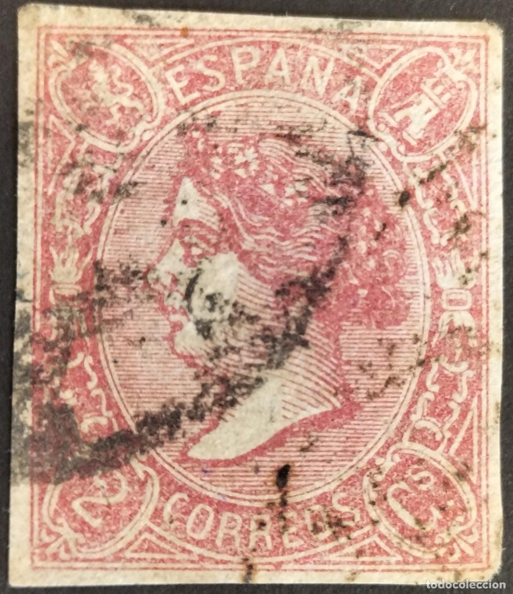 Sellos: Edifil 74 Usado AUTENTICO Isabel II Espa&ntilde;a 1865
