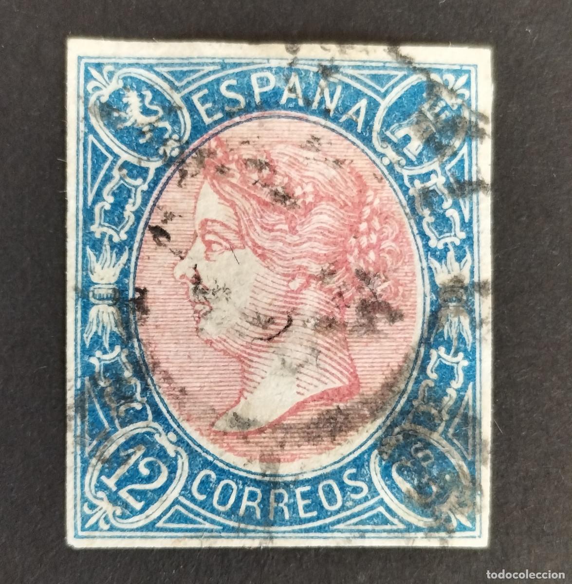 Sellos: Edifil 76 Usado AUTENTICO Isabel II Espa&ntilde;a 1865