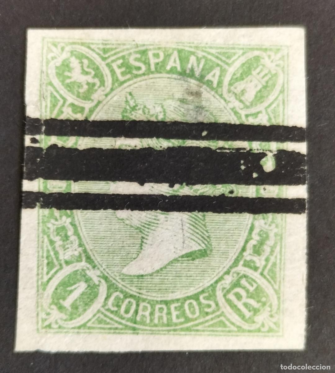 Sellos: Edifil 78 Usado AUTENTICO Isabel II Espa&ntilde;a 1865