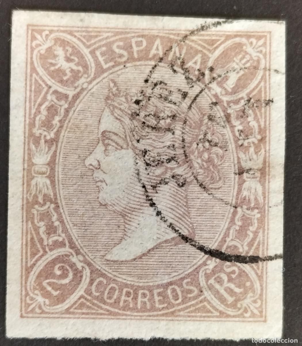 Sellos: Edifil 79 Usado AUTENTICO Isabel II Espa&ntilde;a 1865