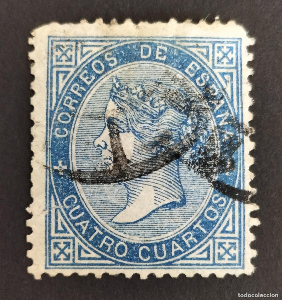 Sellos: Edifil 88 Usado AUTENTICO Isabel II Espa&ntilde;a 1867