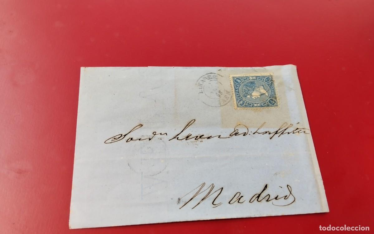 Sellos: ENVUELTA CIRCULADA DESDE LINARES A MADRID SELLO ISABEL 2&ordf; 4 CUARTOS A&Ntilde;O 1855