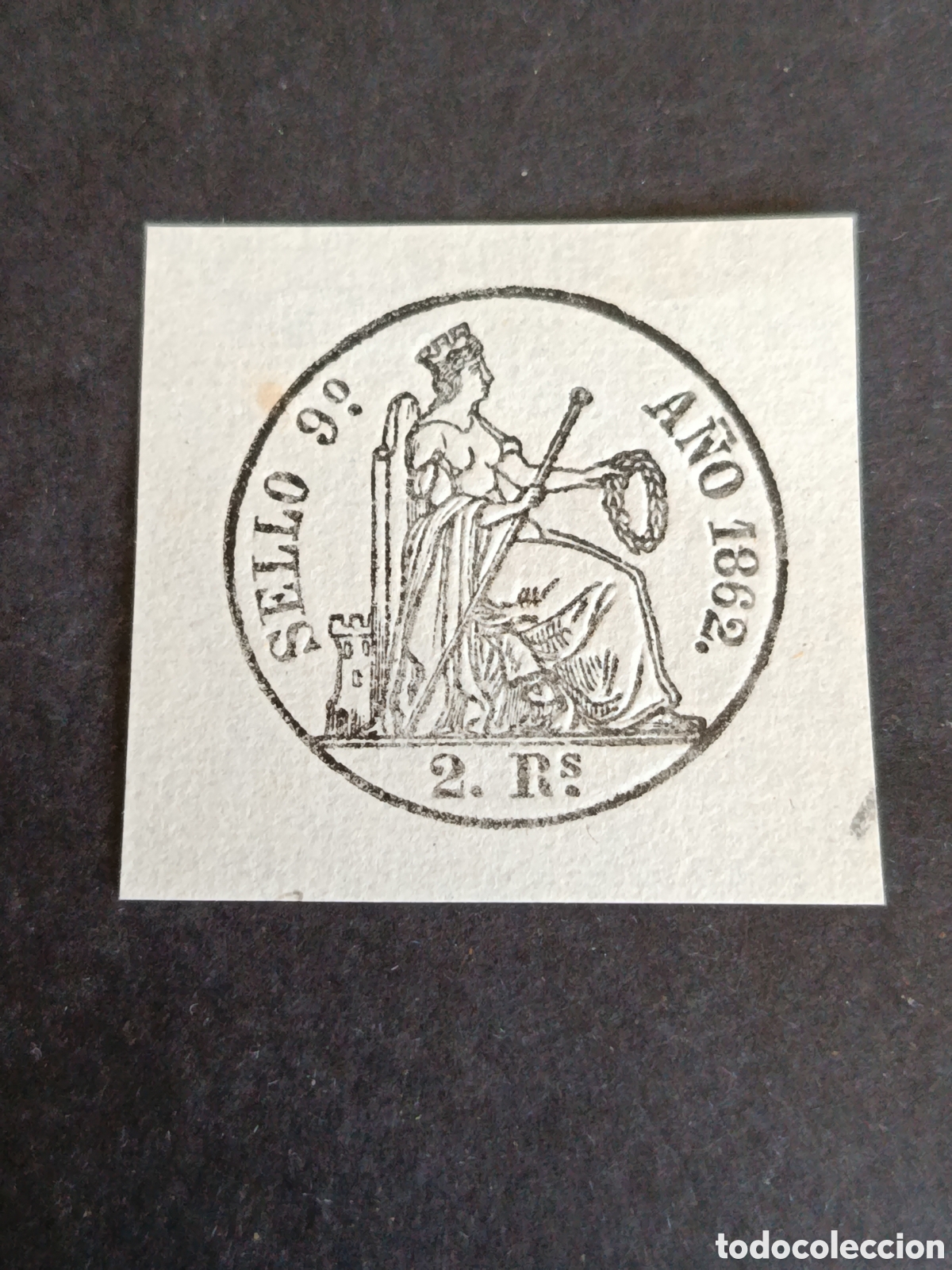 Sellos: TIMBRE FISCAL. PAPEL TIMBRADO. 2 REALES. 1862.