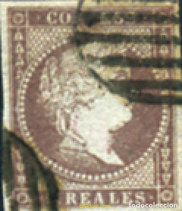 Sellos: 365718 USED ESPA&Ntilde;A 1856 ISABEL II