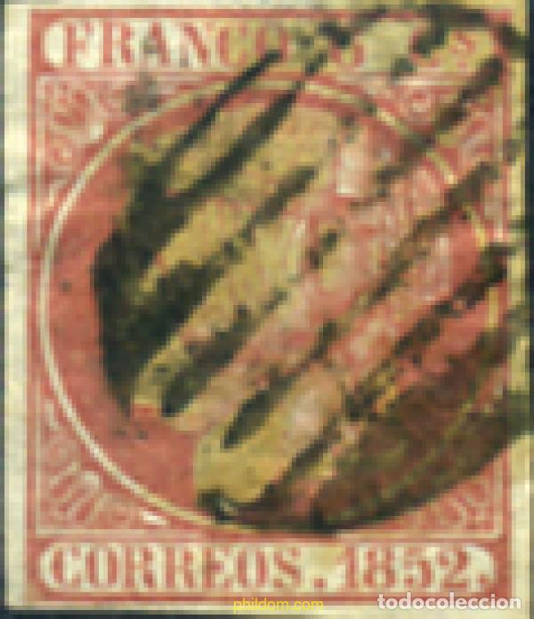 Francobolli: 323384 USED ESPA&Ntilde;A 1852 ISABEL II