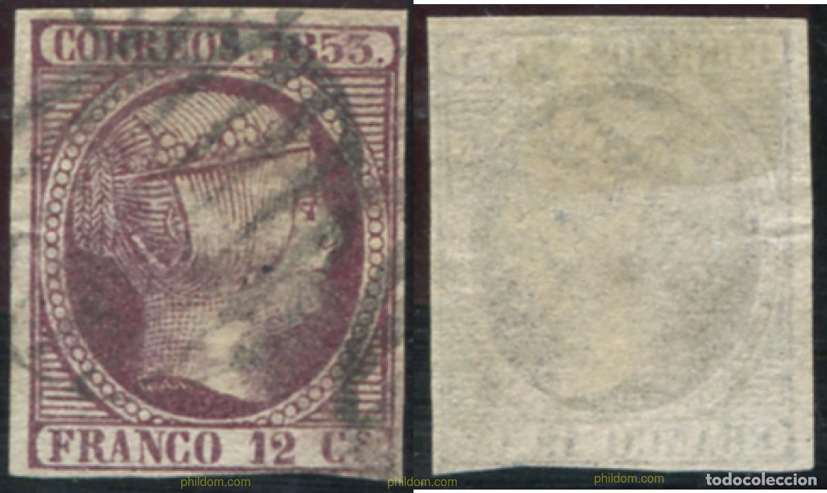 Francobolli: 650802 USED ESPA&Ntilde;A 1853 ISABEL II