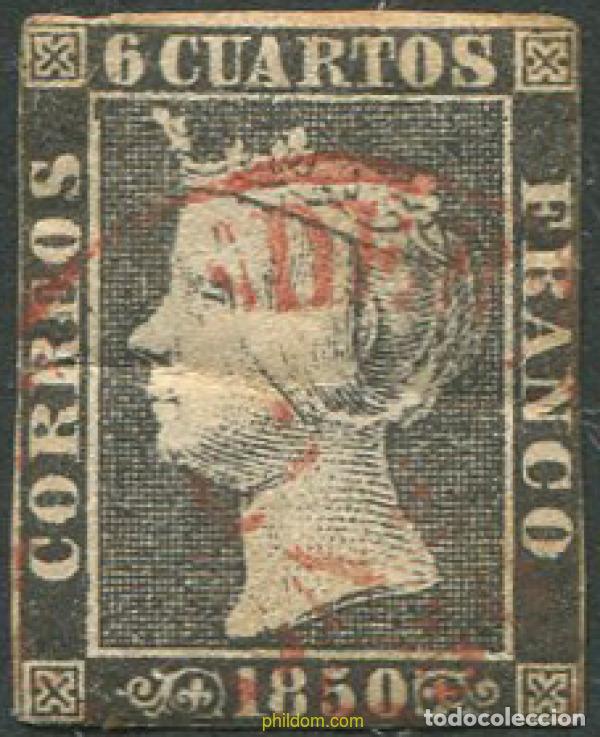 Francobolli: 585592 USED ESPA&Ntilde;A 1850 ISABEL II