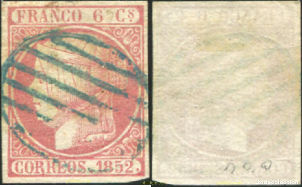 Francobolli: 650771 USED ESPA&Ntilde;A 1852 ISABEL II
