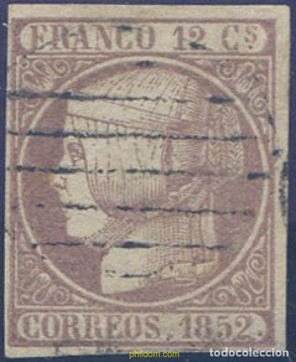 Timbres: 650789 USED ESPA&Ntilde;A 1852 ISABEL II