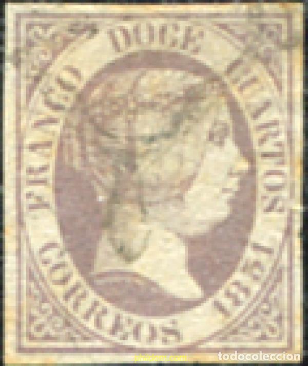 Timbres: 650357 USED ESPA&Ntilde;A 1851 ISABEL II