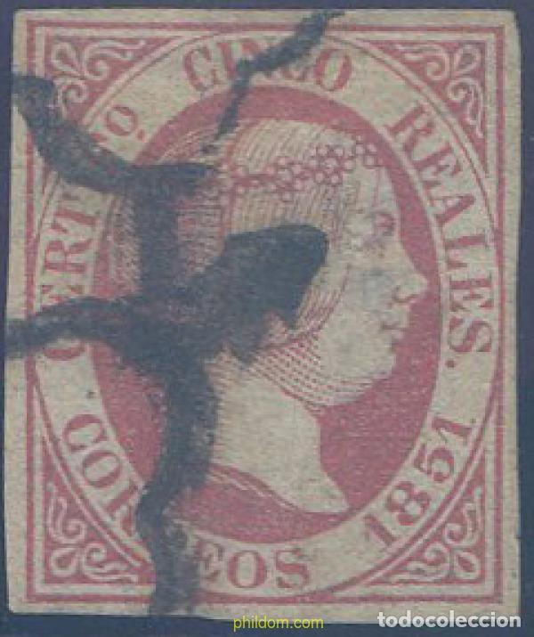 Stamps: 650358 USED ESPA&Ntilde;A 1851 ISABEL II