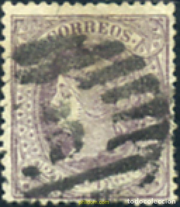 Stamps: 365763 USED ESPA&Ntilde;A 1866 ISABEL II
