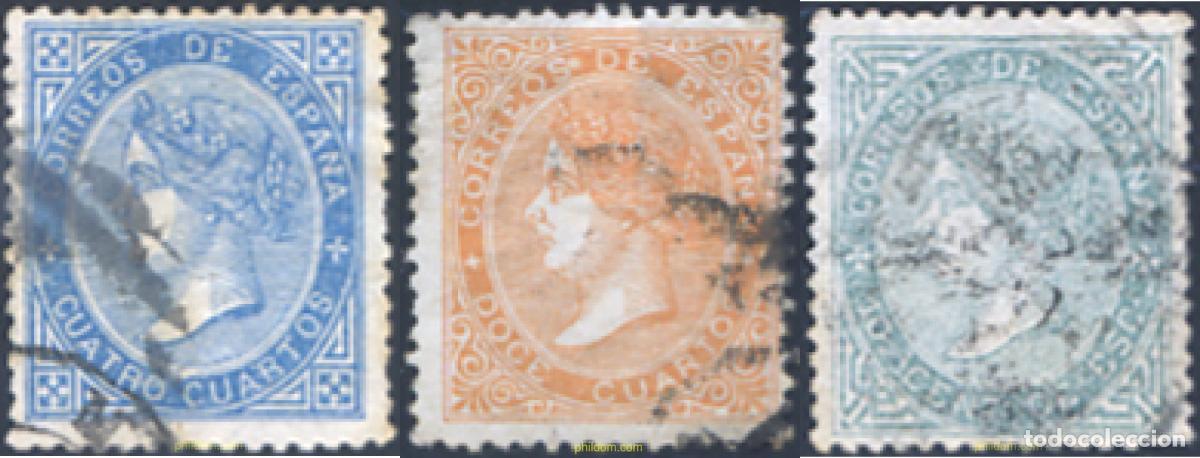 Stamps: 285133 USED ESPA&Ntilde;A 1867 ISABEL II