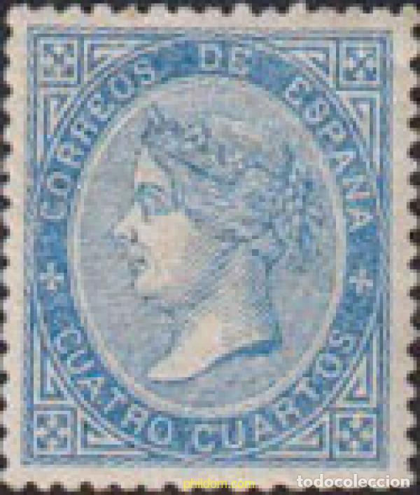 Stamps: 617805 HINGED ESPA&Ntilde;A 1867 ISABEL II