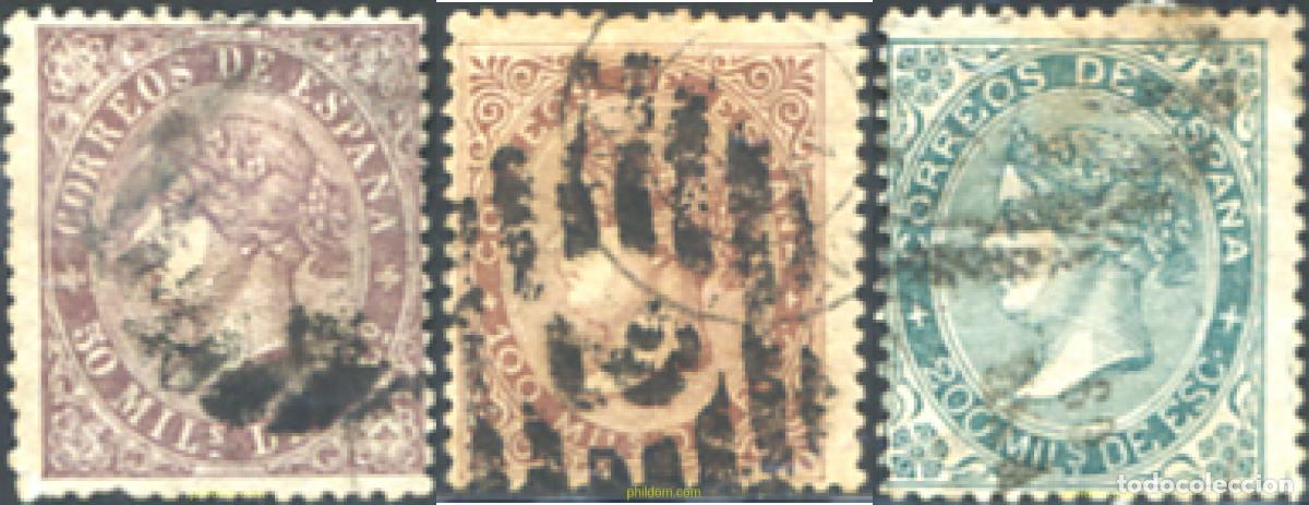 Timbres: 285183 USED ESPA&Ntilde;A 1868 ISABEL II
