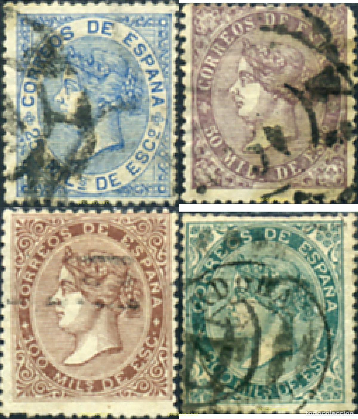 Timbres: 365767 USED ESPA&Ntilde;A 1868 ISABEL II
