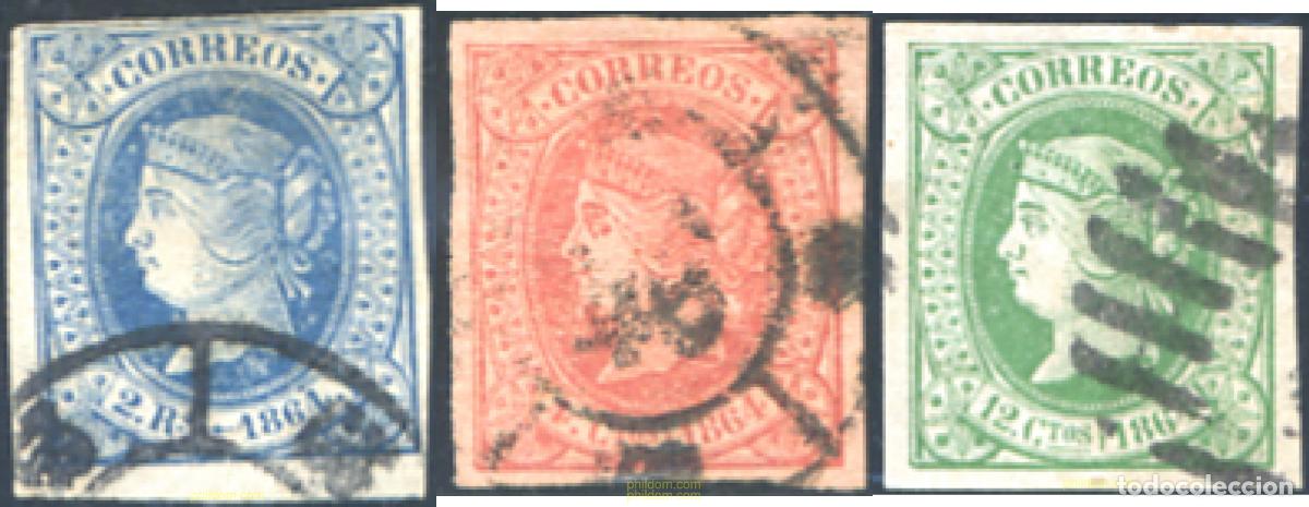 Timbres: 285168 USED ESPA&Ntilde;A 1864 ISABEL II