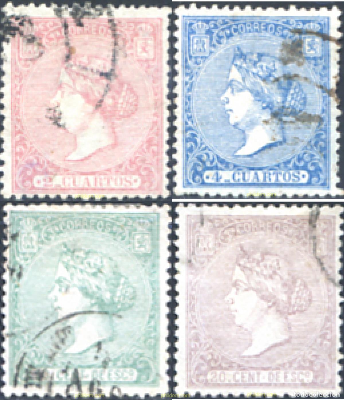 Sellos: 285136 USED ESPA&Ntilde;A 1866 ISABEL II