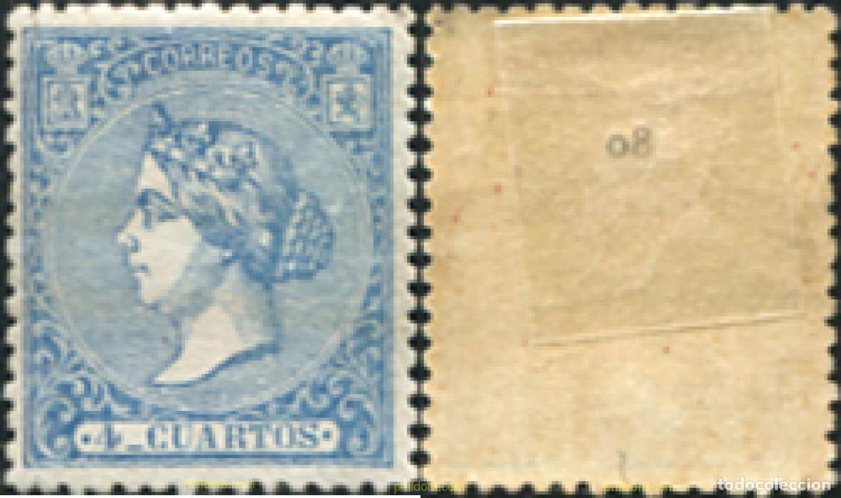 Sellos: 323419 HINGED ESPA&Ntilde;A 1866 ISABEL II