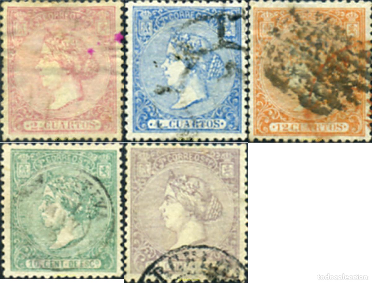 Sellos: 365739 USED ESPA&Ntilde;A 1866 ISABEL II