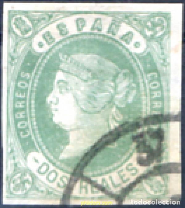 Sellos: 285173 USED ESPA&Ntilde;A 1862 ISABEL II