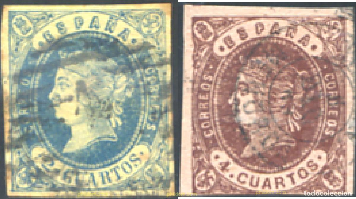 Sellos: 285205 USED ESPA&Ntilde;A 1862 ISABEL II