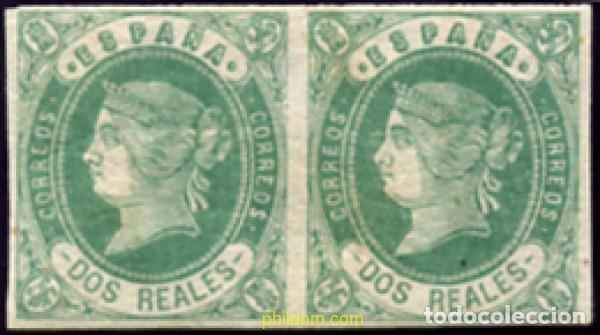 Sellos: 326771 MNH ESPA&Ntilde;A 1862 ISABEL II