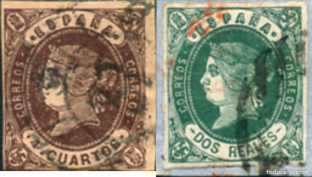 Sellos: 365742 USED ESPA&Ntilde;A 1862 ISABEL II