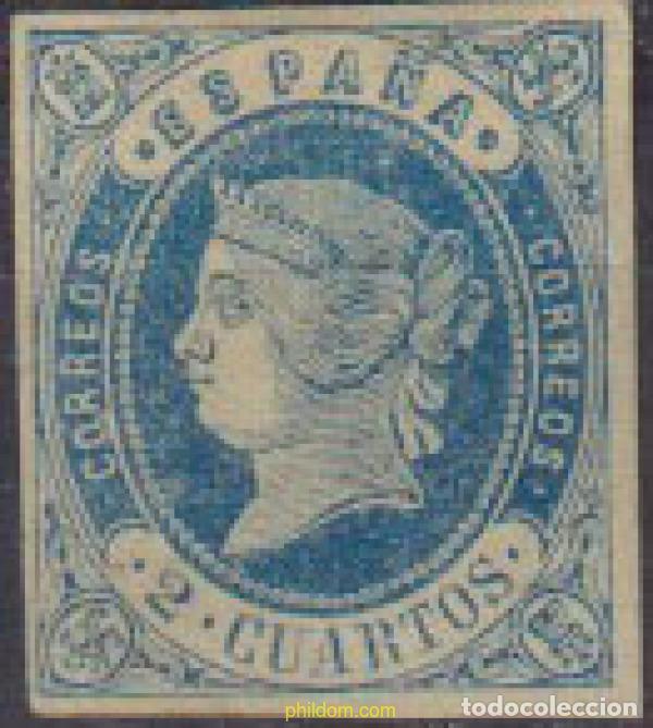 Sellos: 612682 HINGED ESPA&Ntilde;A 1862 ISABEL II - Foto 1