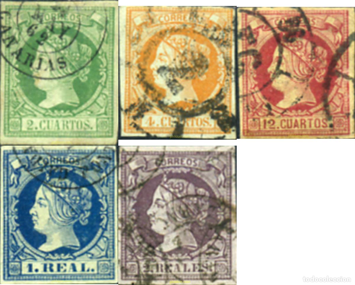 Sellos: 365722 USED ESPA&Ntilde;A 1860 ISABEL II