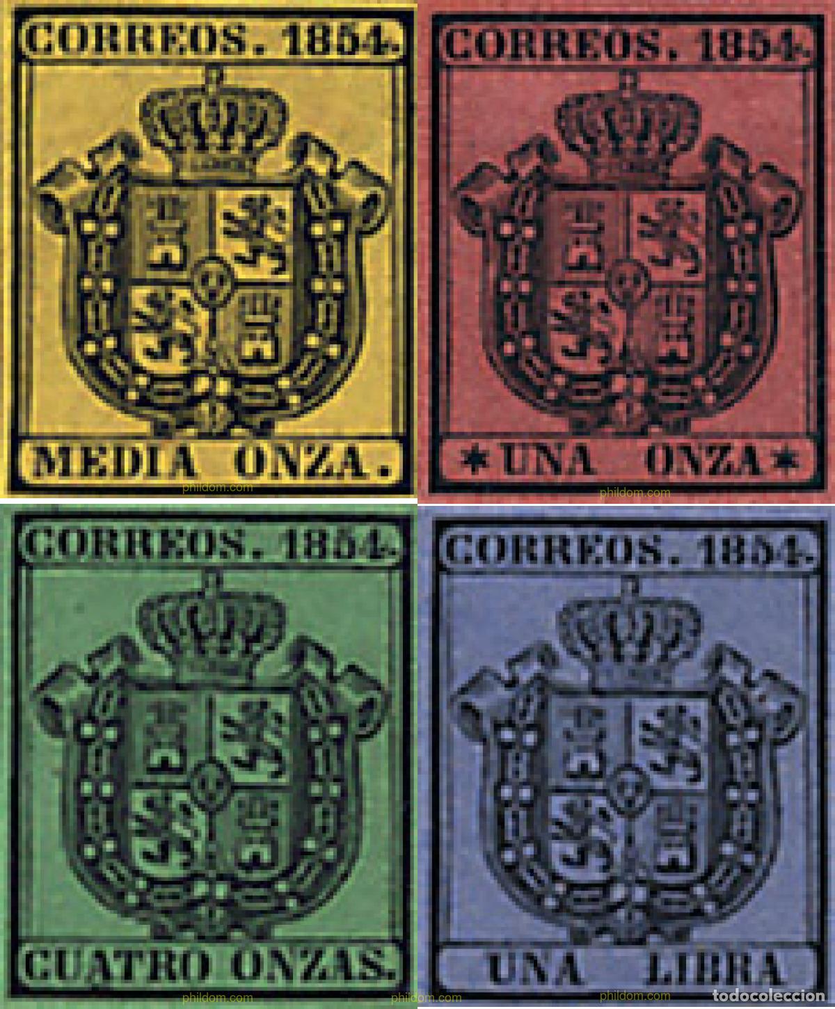 Sellos: 612676 HINGED ESPA&Ntilde;A 1854 ESCUDO DE MADRID