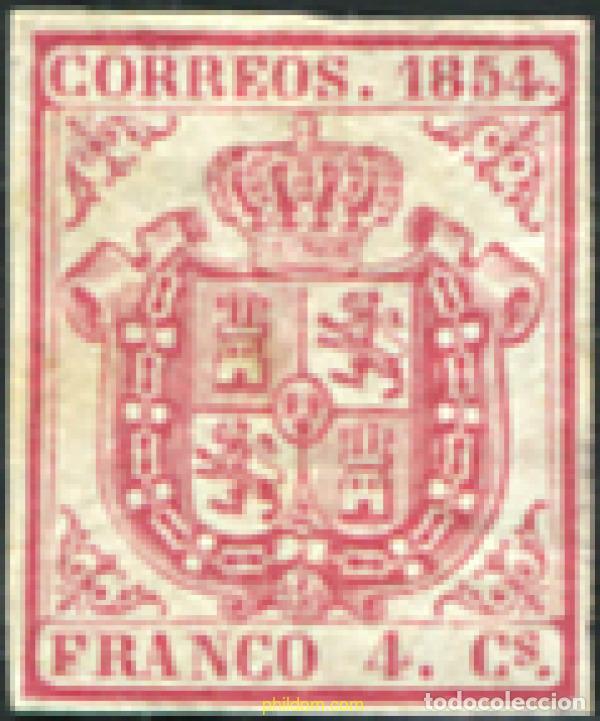 Sellos: 623107 HINGED ESPA&Ntilde;A 1854 ESCUDO DE MADRID